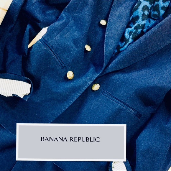 Navy Banana Republic Blazer - Picture 2 of 8